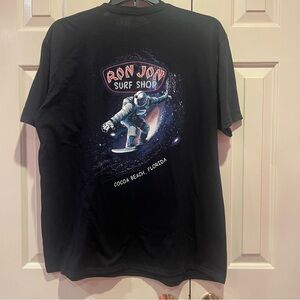 Ron Jon Surf Shop Cocoa Beach Astronaut Surfing T-Shirt Size XL Black
